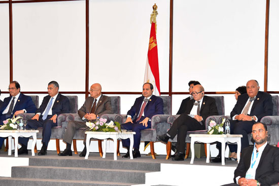 الرئيس عبد الفتاح السيسى بالجلسة الختامية لنموذج محاكاة مجلس الأمن الدولى (5)