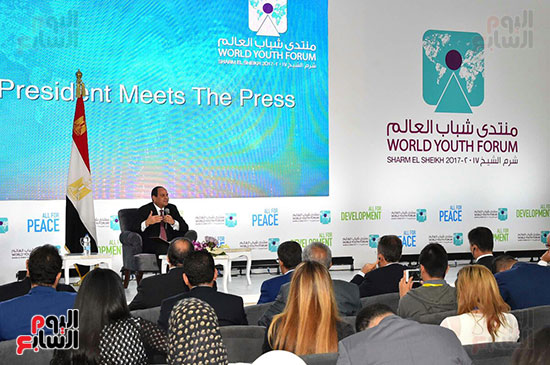 لقاء الرئيس عبد الفتاح السيسى، مع ممثلى وسائل الإعلام الأجنبية والمحلية (6)