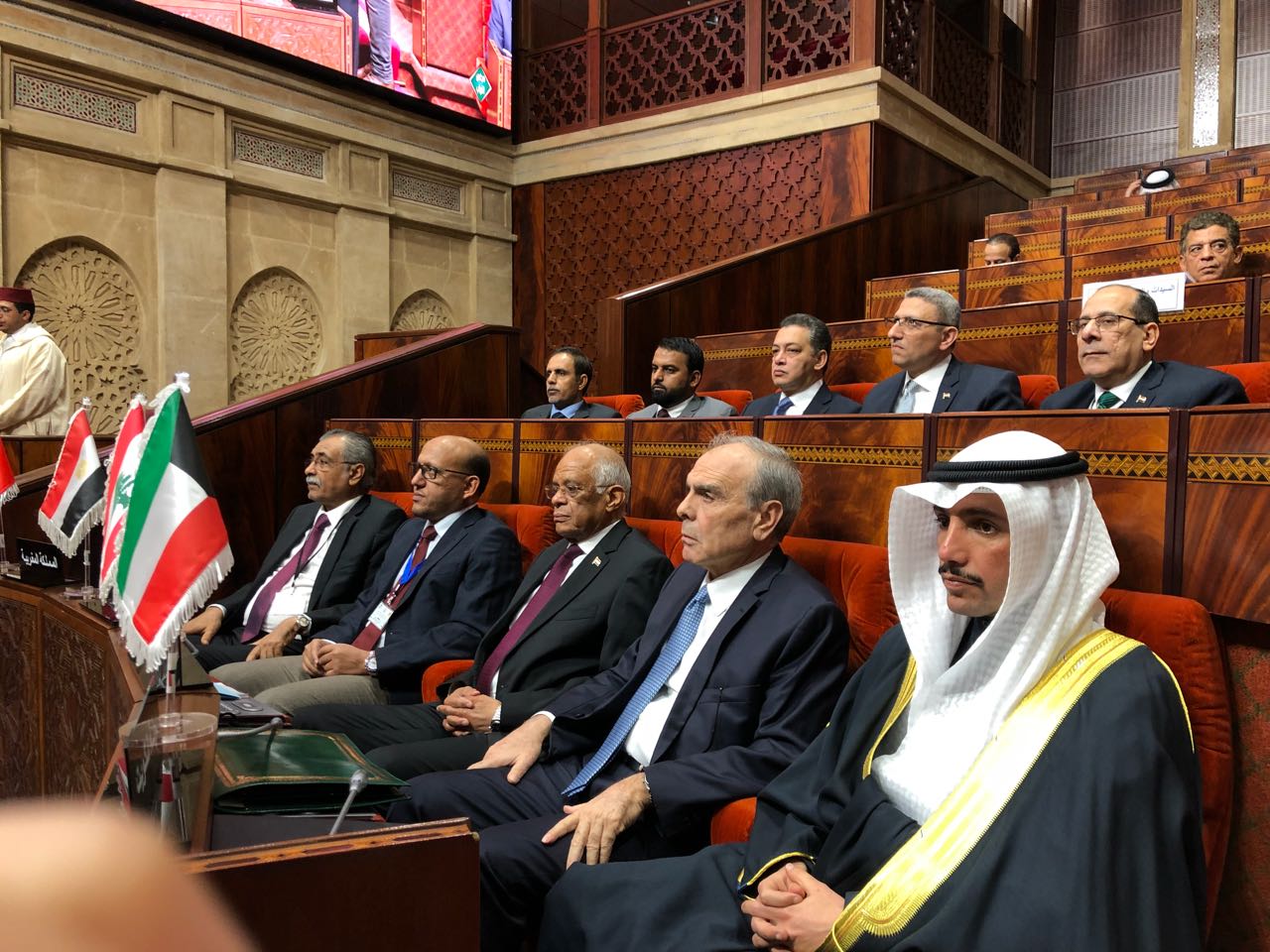 صور على عبد العال أمام البرلمان العربى (2)