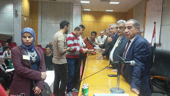 لجنة فرز الأصوات بانتخابات جامعة المنوفية