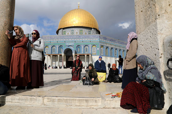 المصلون الفلسطينيون فى المسجد الأقصى