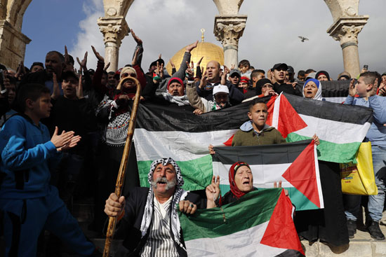 مسيرة فلسطينية ضد قرار ترامب بشأن القدس