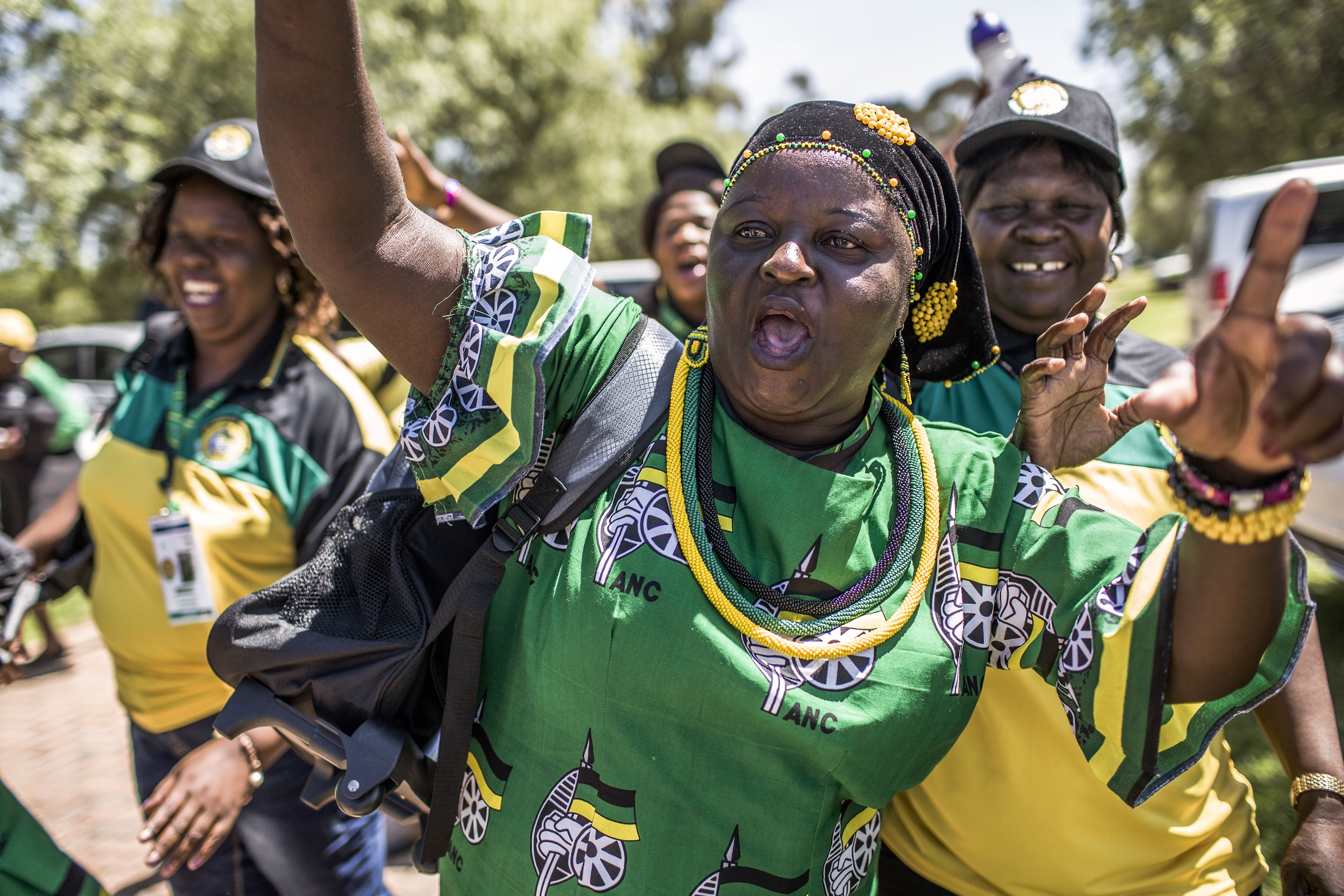 احتفالات أنصار الحزب الحاكم فى جنوب أفريقيا