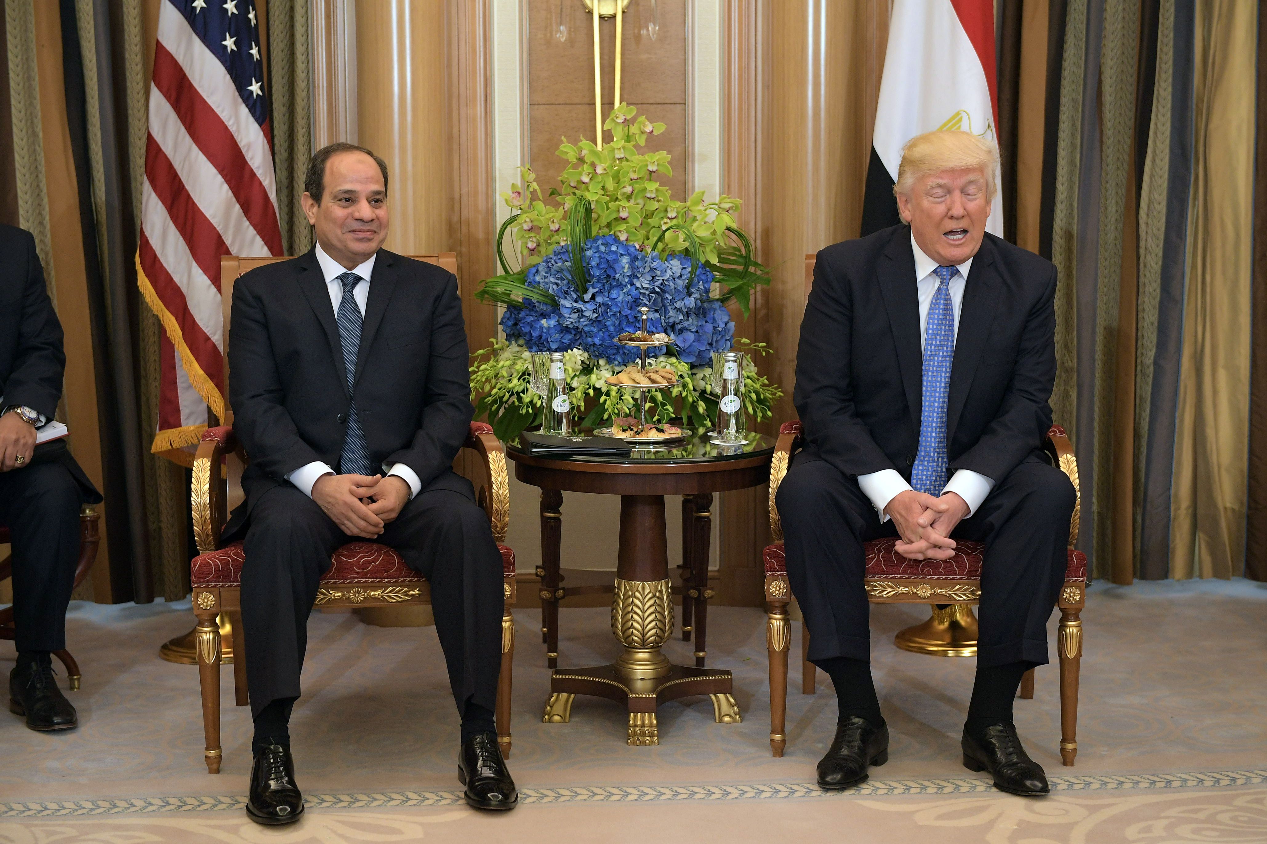 ترامب والسيسى فى قمة مصرية- أمريكية