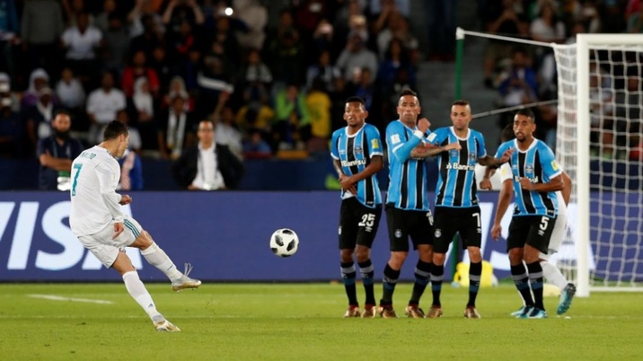 رونالدو خلال تسجيل هدف مونديال الأندية