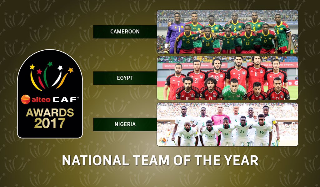 مصر تنافس الكاميرون ونيجيريا على جائزة أفضل منتخب
