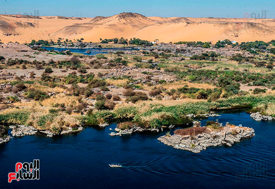 الجزر تزين نهر النيل فى أسوان