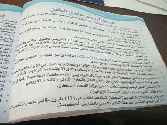 صور تقرير وزارة شئون مجلس النواب عن حقوق الإنسان فى مصر (20)