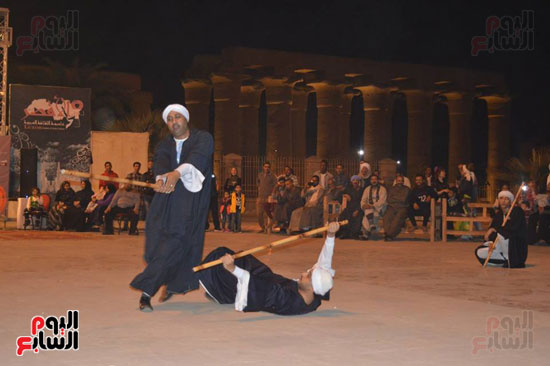 عروض لفرق أسيوط والأقصر للفنون والآلات الشعبية باليوم الثاني لمهرجان التحطيب