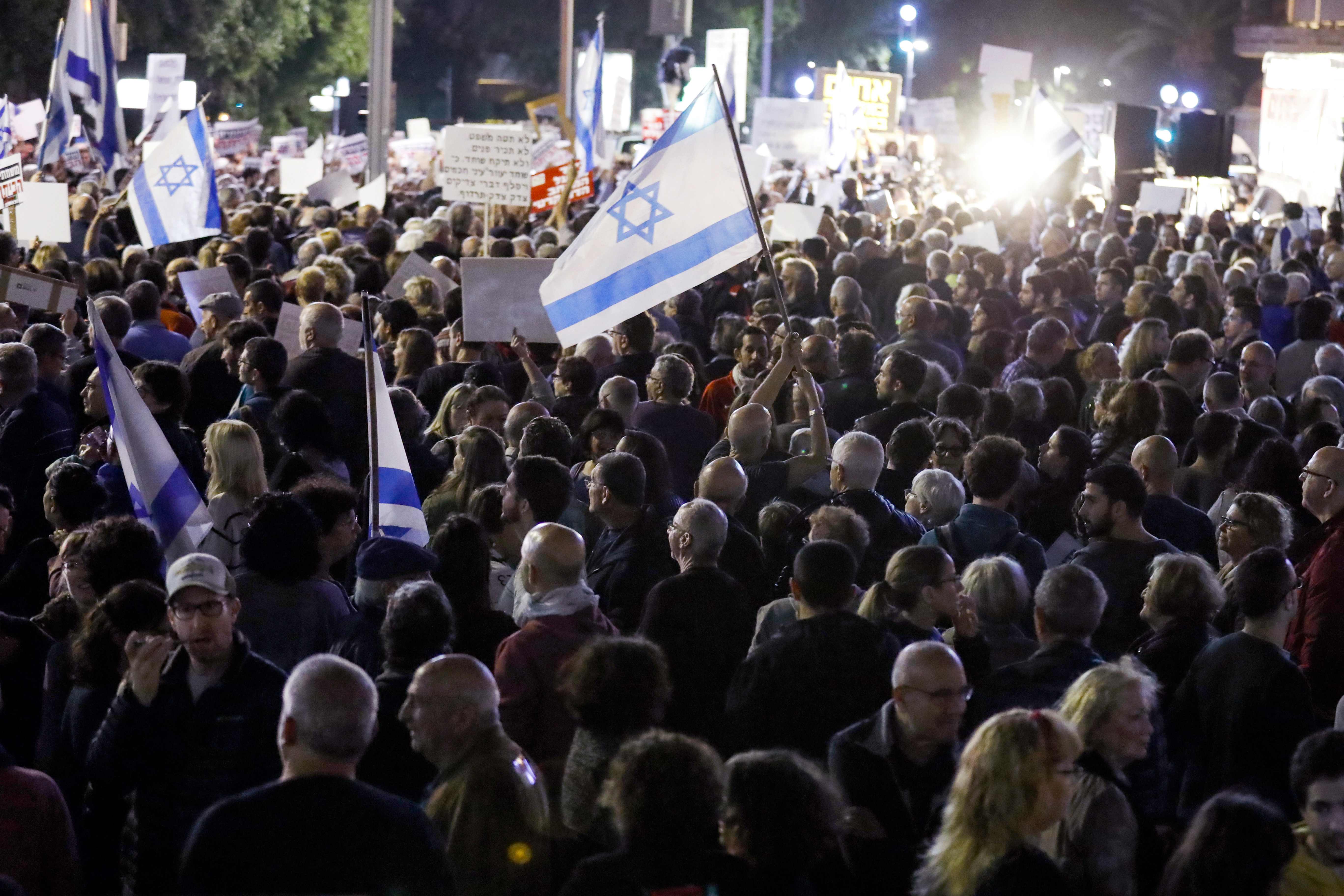 مظاهرات فى اسرائيل ضد نتنياهو
