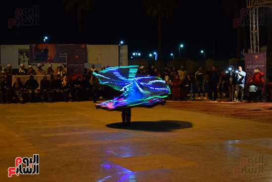رقصة التنورة خلال فعاليات مهرجان التحطيب بالأقصر