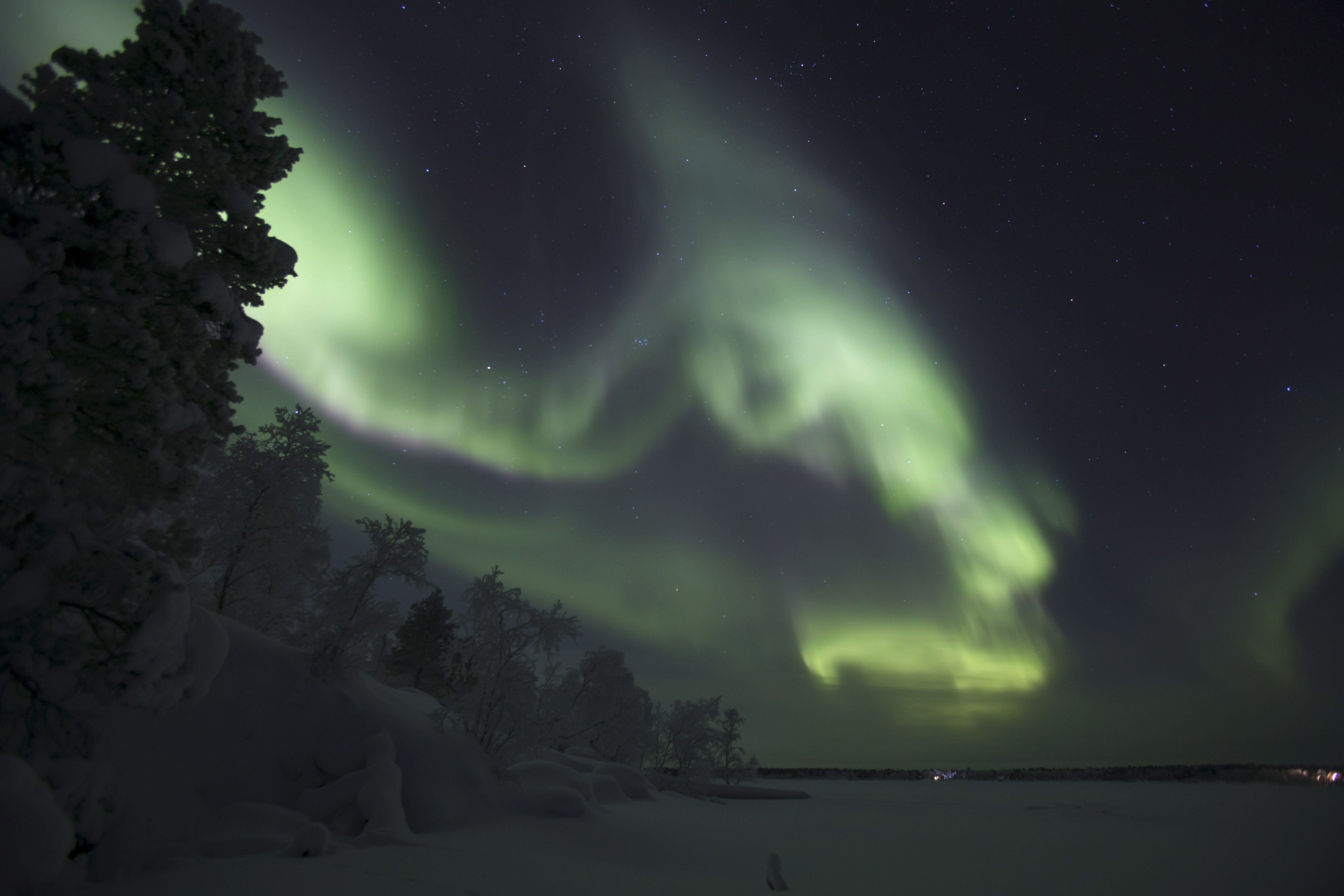ظاهرة الشفق القطبى  فى فنلندا اليوم
