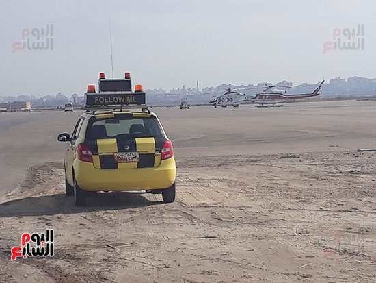  طوارئ بمطار بورسعيد قبيل إجراء المناورة
