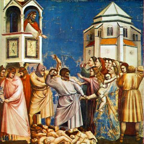المذبحة المقدسة رسم گيوتو دي بوندون.