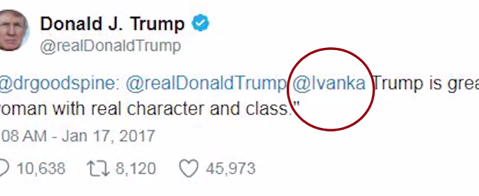 تغريدة ترامب الخطأ لابنته إيفانكا