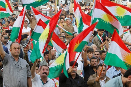جانب من التظاهرات الداعية لانفصال كردستان عن العراق