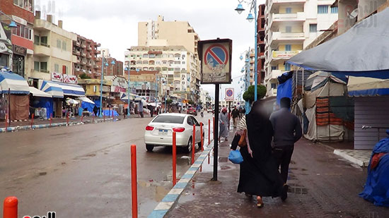            جانب من الامطار في الاسكندرية ومطروح
