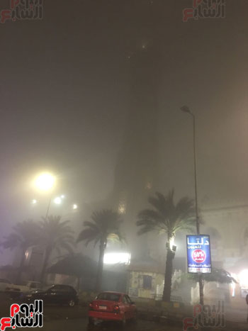 الشبورة تغطى سماء القاهرة  (9)