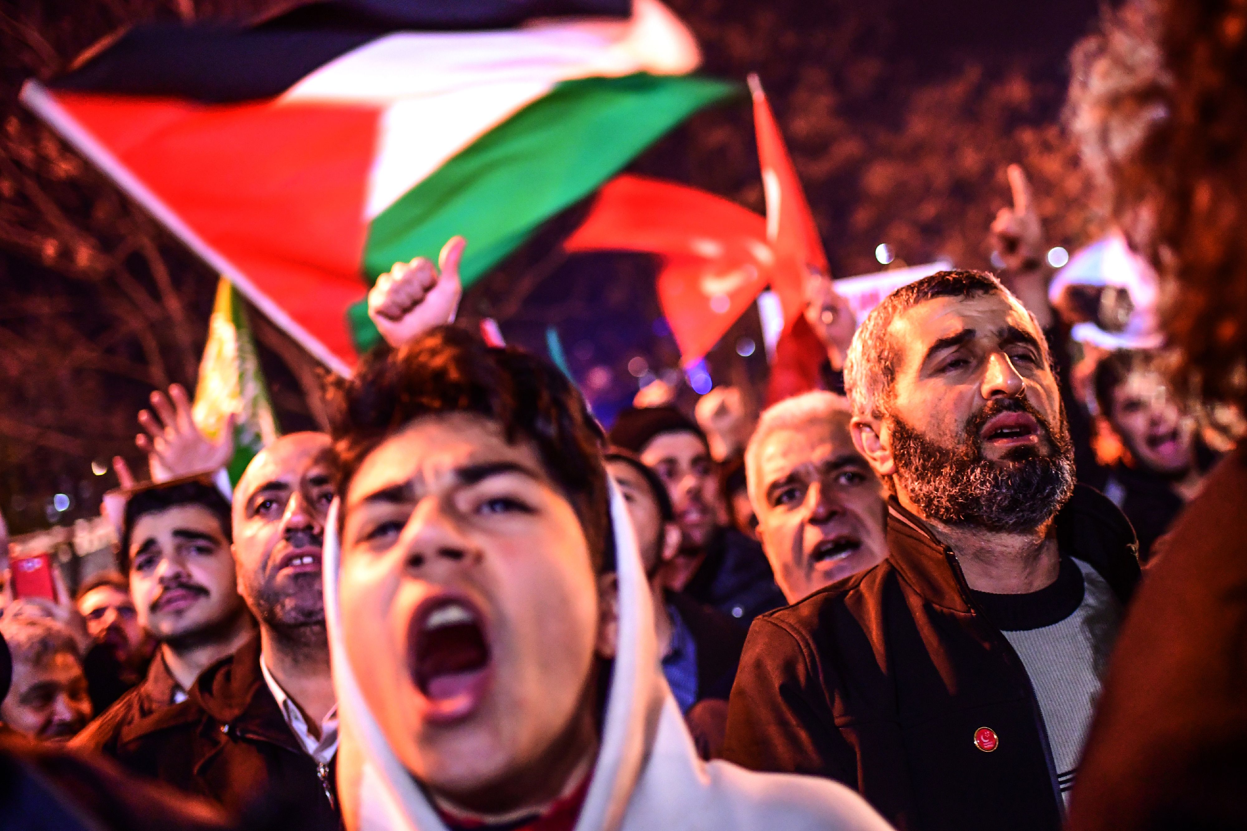 جانب من الاحتجاجات فى فلسطين