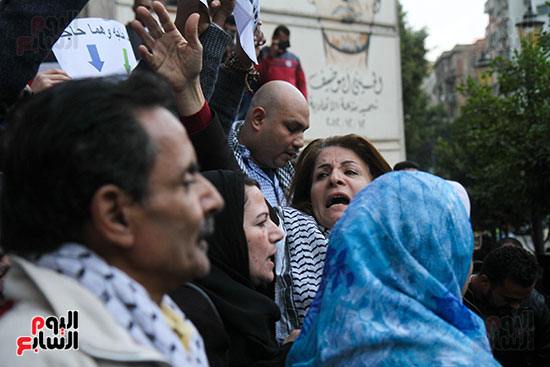 وقفة تضامنية مع فلسطين أمام نقابة الصحفيين فى مصر