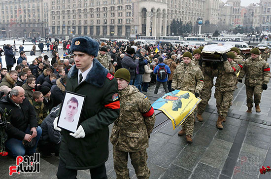 جنازة الجنود الأوكرانيين ضحايا المواجهات مع دونيتسك