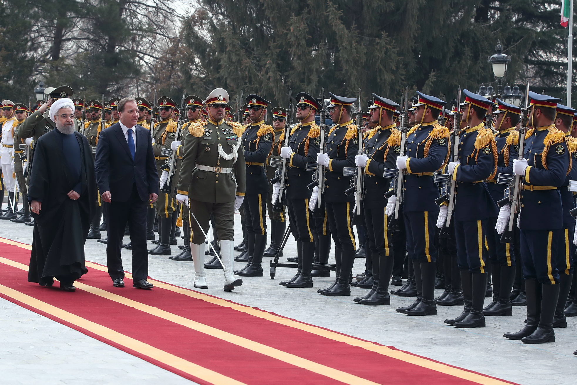 استقبال رسمى لرئيس وزراء السويد كيل ستيفان لوفن فى طهران