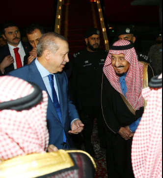 الملك سلمان فى استقبال أردوغان