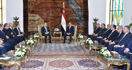 مباحثات بين السيسى والرئيس اللبنانى (10)