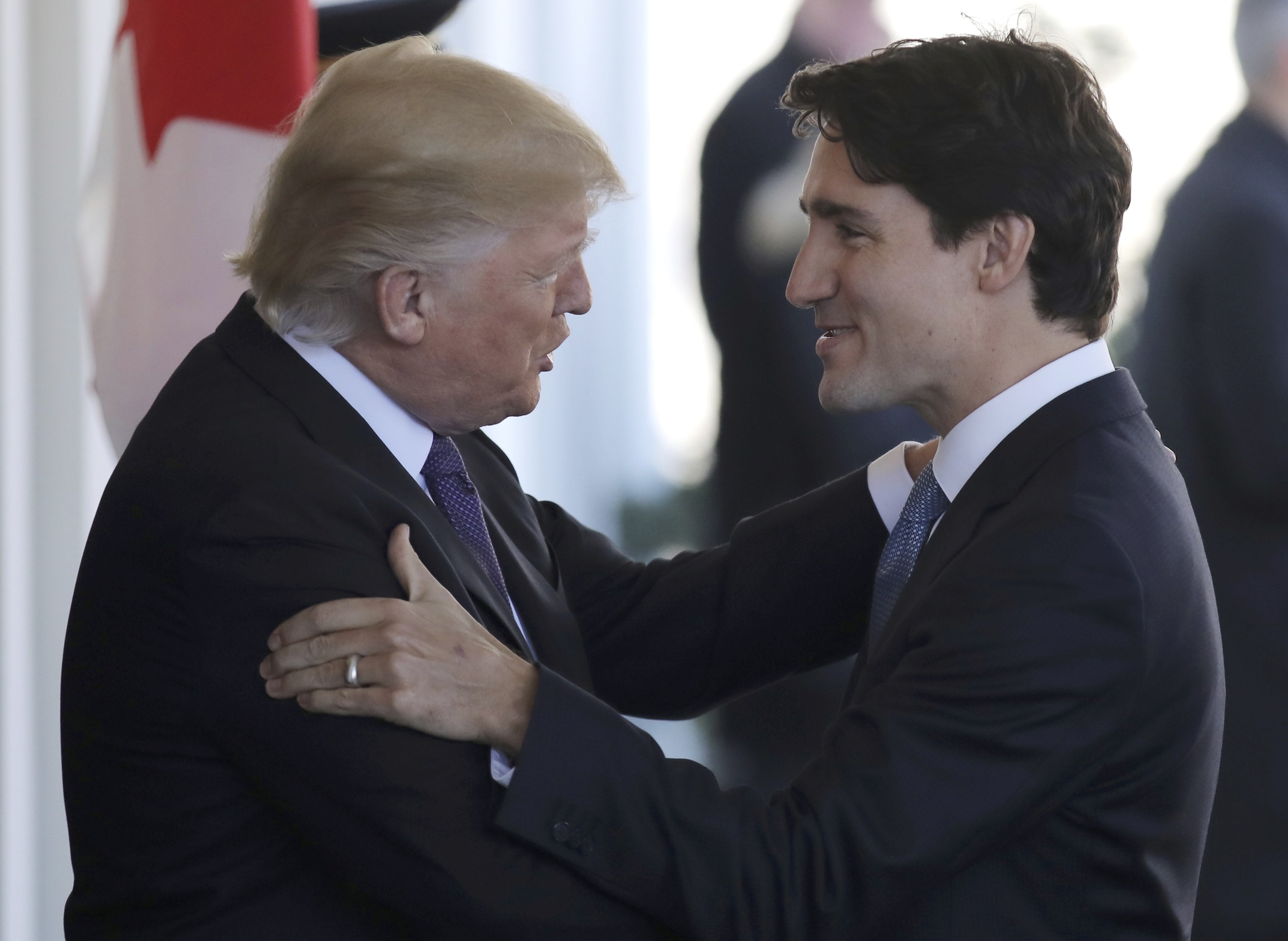 رئيس الوزراء الكندي مع الرئيس الأمريكي