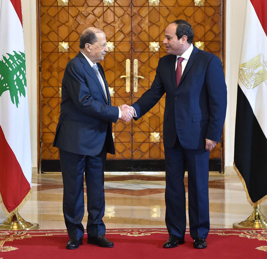 السيسى يستقبل ميشال عون رئيس لبنان (19)