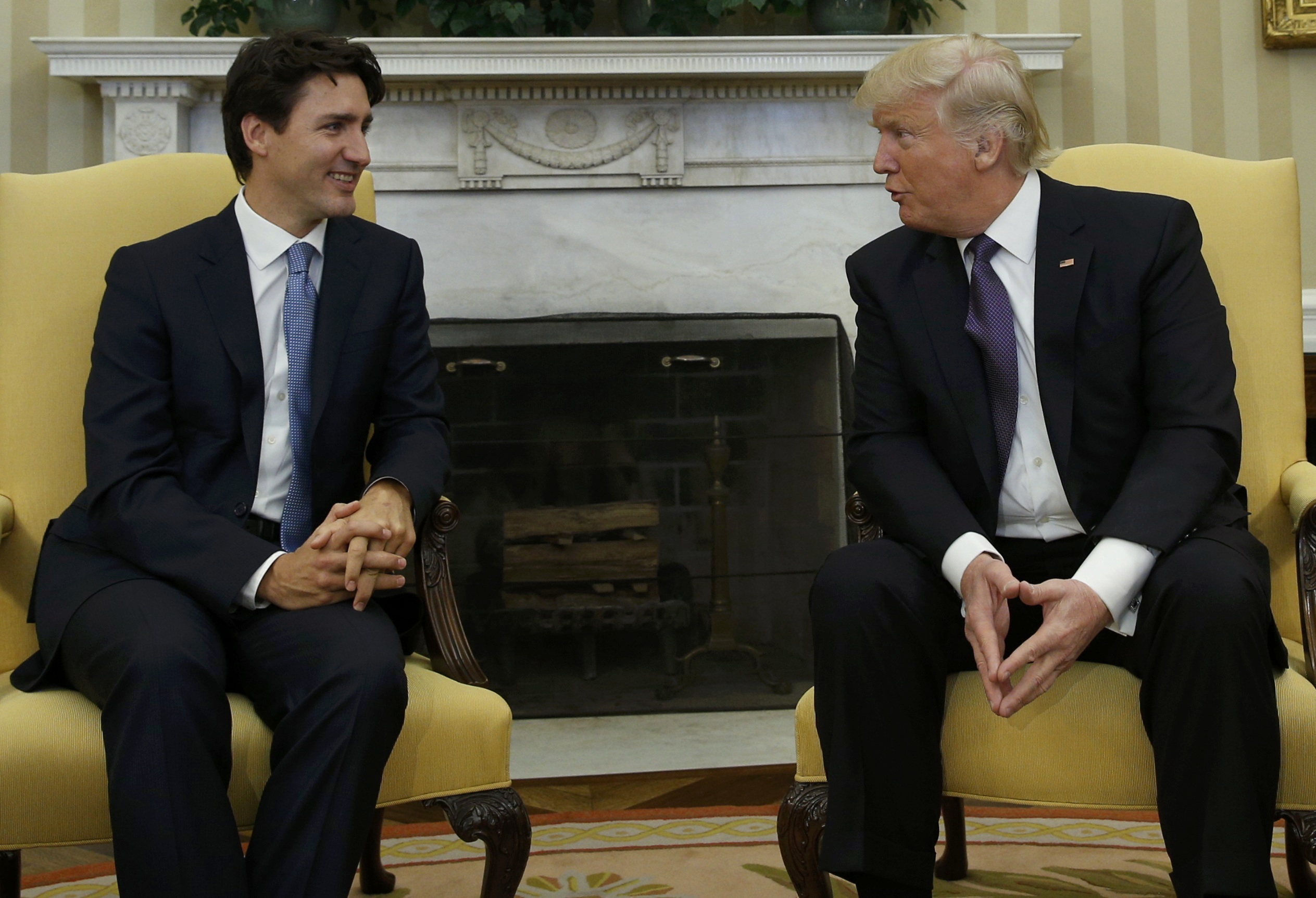 ترامب مع رئيس وزراء كندا