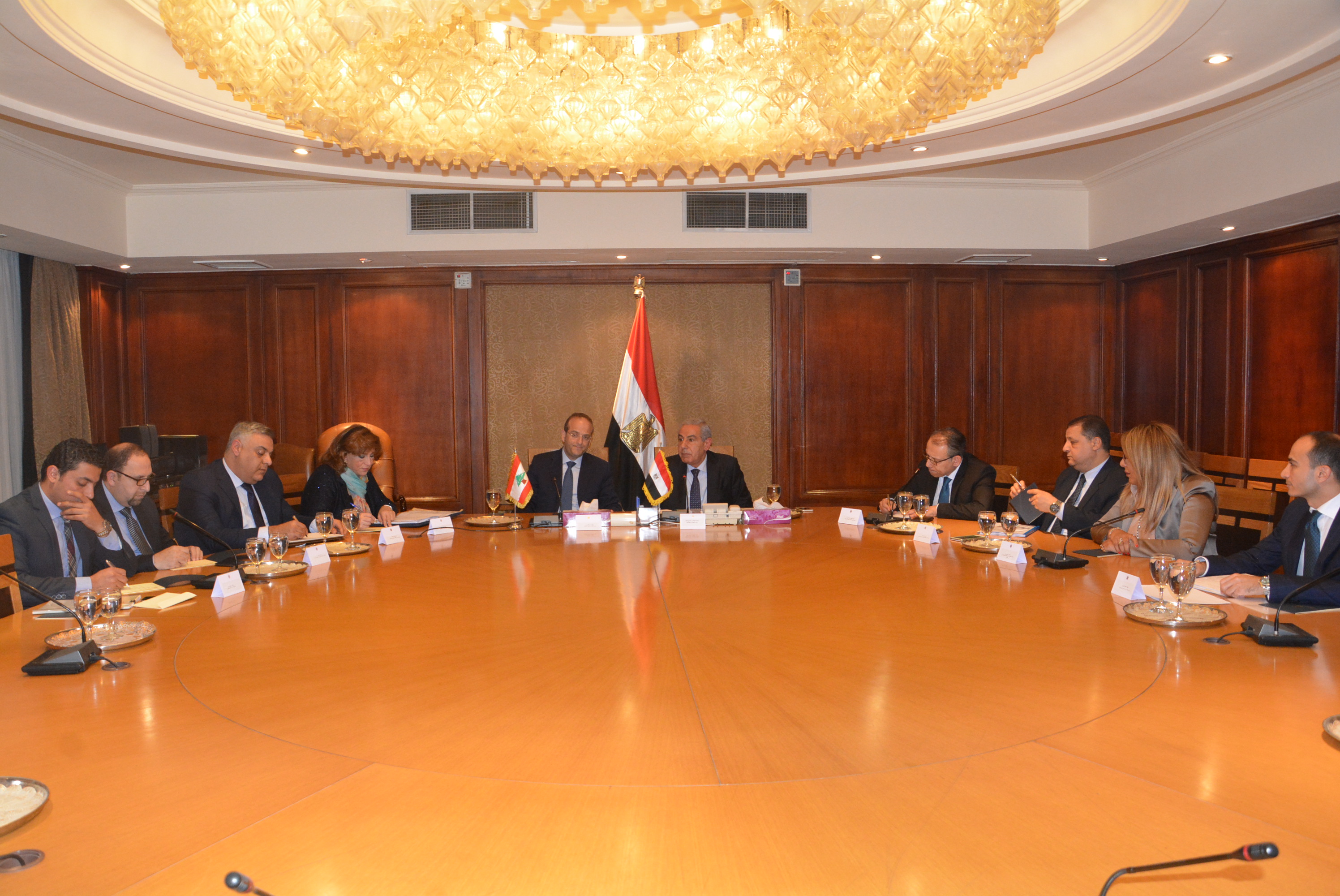 لقاء وزيري التجارة المصرى واللبنانى