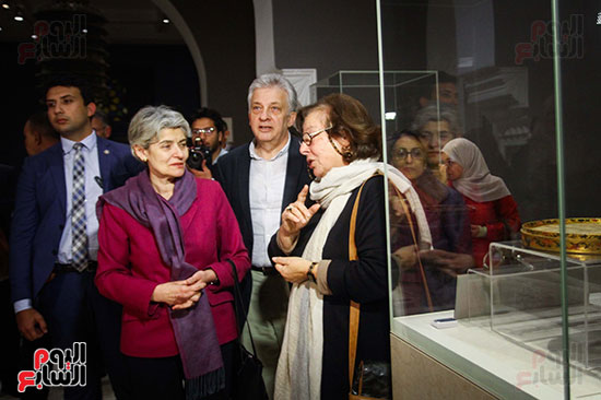 وزير الآثار يستقبل إيرينا بوكوفا فى متحف الفن الإسلامى (17)