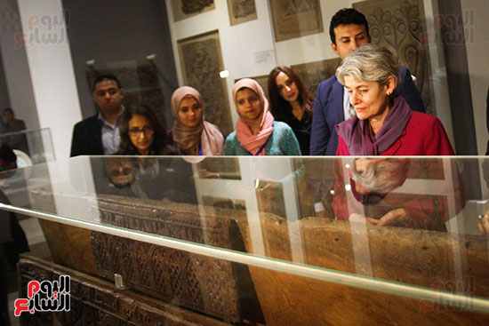 وزير الآثار يستقبل إيرينا بوكوفا فى متحف الفن الإسلامى (22)