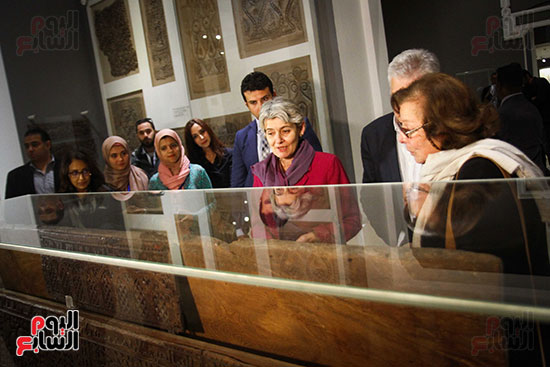 وزير الآثار يستقبل إيرينا بوكوفا فى متحف الفن الإسلامى (23)
