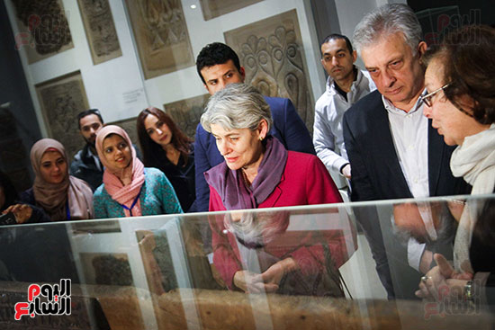 وزير الآثار يستقبل إيرينا بوكوفا فى متحف الفن الإسلامى (24)