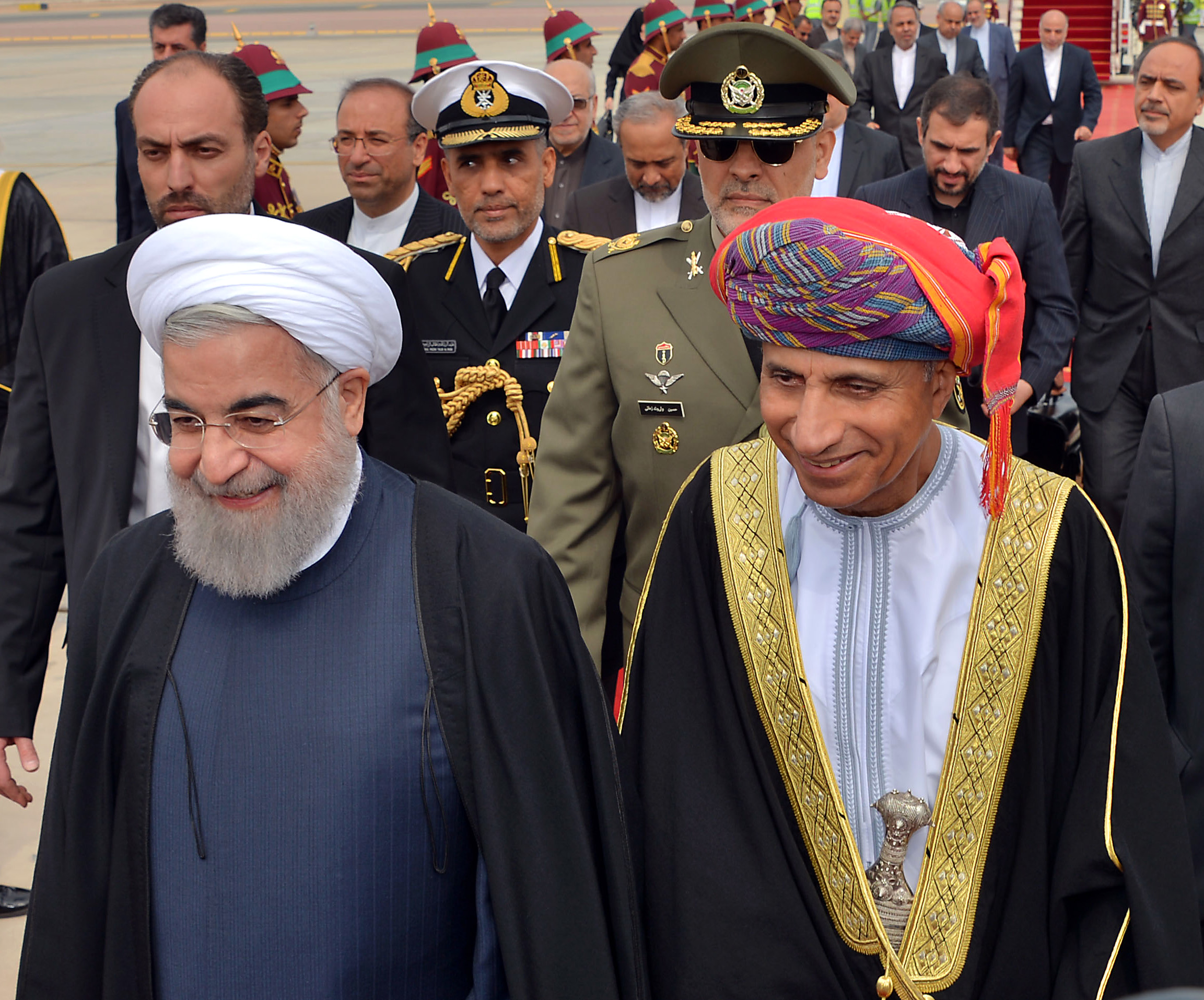  نائب رئيس الوزراء العمانى فهد بن محمود آل سعيد يرحب بالرئيس الإيرانى 