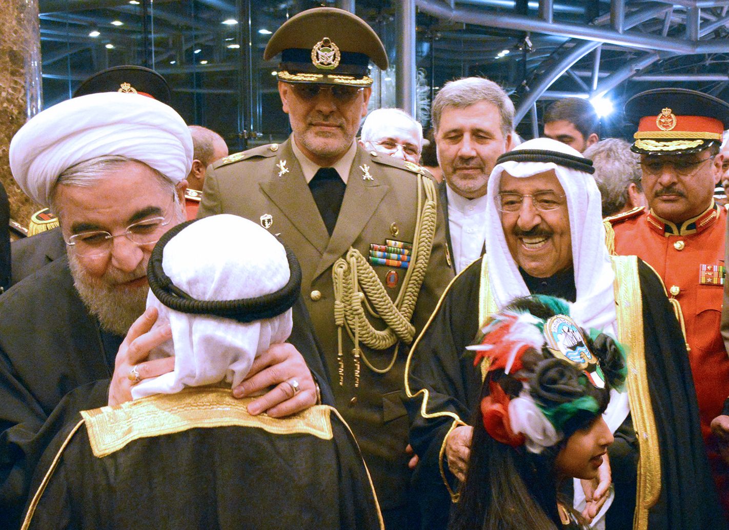 أمير الكويت ورئيس إيران (2)