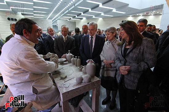  وزير الآثار يفتتح متحف الحضارة جزئيا بحضور مدير عام اليونسكو (26)