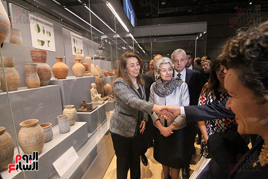  وزير الآثار يفتتح متحف الحضارة جزئيا بحضور مدير عام اليونسكو (10)
