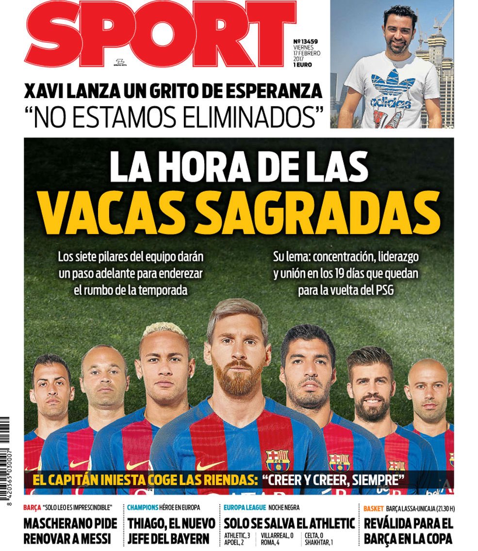 غلاف صحيفة سبورت الكتالونية