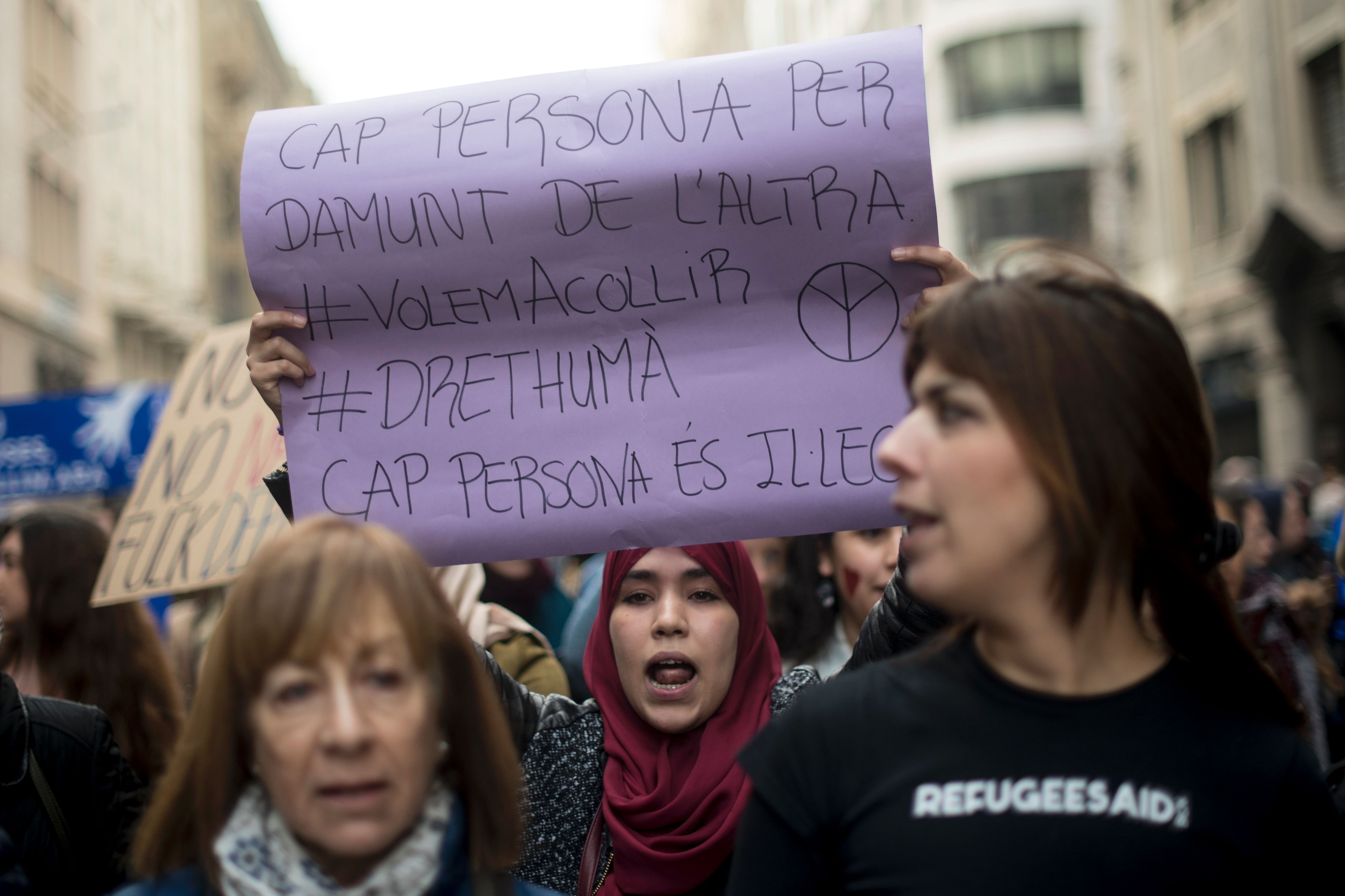 مظاهرات فى برشلونة (1)