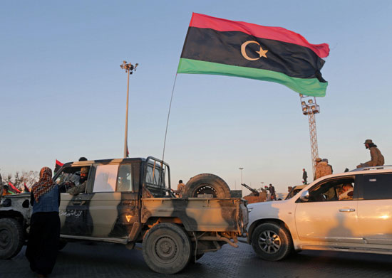 قوات الجيش الليبى يشاركون فى ذكرى الثورة