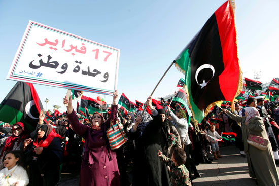 جانب من فاعليات الاحتفال بذكرى الثورة الليبية