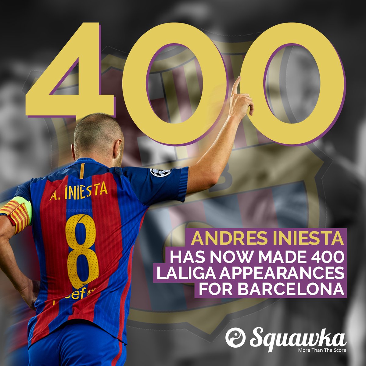 انييستا يصل للمباراة رقم 400 فى الدوري الإسباني