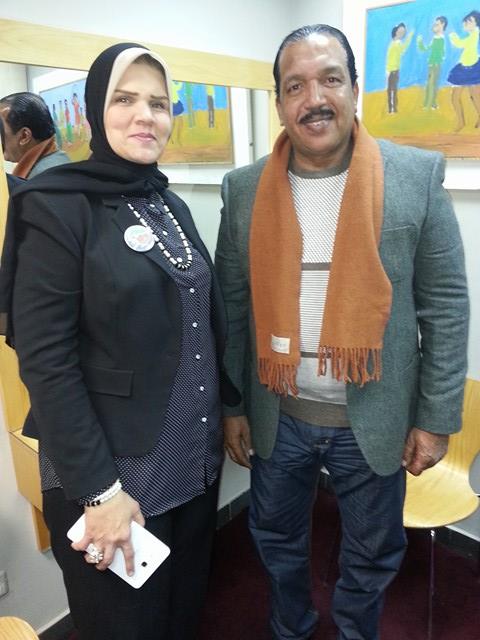 المطرب النوبى الكبير حسن الصغير مع حنان منصور إحدى منظمات الحفل