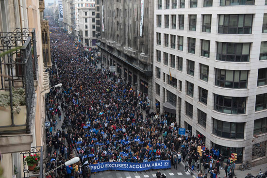مظاهرات حاشدة فى إسبانيا