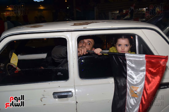 فرحة مصر الألاف فى شوارع القاهرة والجيزة يحتفلون بفوز المنتخب على بوركينا فاسو (10)