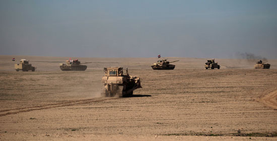 توغل الدبابات العراقية غرب الموصل