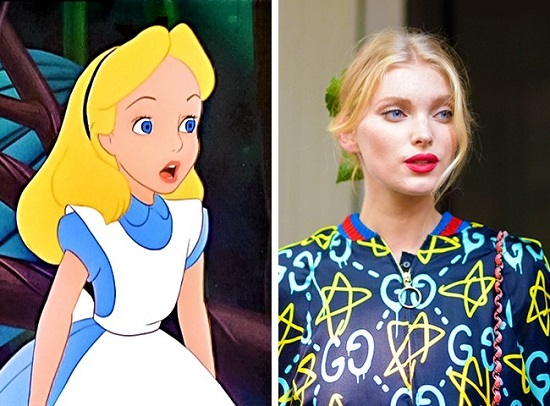 Elsa Hosk as Alice in Wonderland